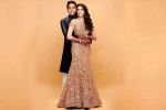 shloka mehta age, akash ambani wedding, akash ambani and shloka mehta s wedding reception attire is phenomenal see pics, Red band