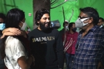 Allu Arjun latest updates, Allu Arha in Shaakuntalam, allu arjun pays a surprise visit for his daughter, Chittoor Allu Arjun latest updates, Allu Arha in Shaakuntalam, allu arjun pays a surprise visit for his daughter, Chittoor
