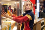 captain marvel dc, AMC Theaters, captain marvel star brie larson surprises her fans in amc theaters by serving popcorn, Captain marvel