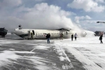 Delta aircraft Toronto Airport visuals, Delta aircraft Toronto Airport flips, delta aircraft flips upside down on landing at toronto airport, North america